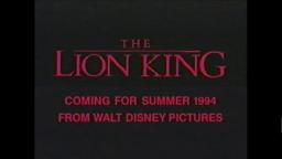 The Lion King - Sneak Peek #1 (October 1, 1993)