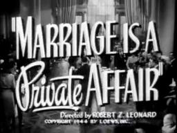 Marriage is a Private Affair - (Original Trailer).flv