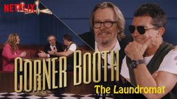 Antonio Banderas and Gary Oldman from The Laundromat in the Corner Booth