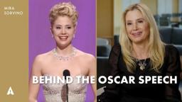 Mira Sorvino | 68th Oscars Best Supporting Actress | Behind the Oscars Speech