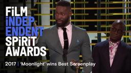 MOONLIGHT wins Best Screenplay at the 2017 Film Independent Spirit Awards