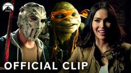 Megan Fox Meets Casey Jones and the Ninja Turtles