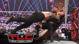 Roman Reigns splinters Kevin Owens with a Spear: WWE TLC 2020