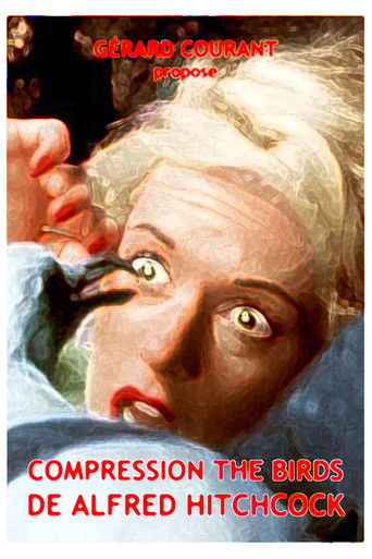 Compression The Birds de Alfred Hitchcock Poster