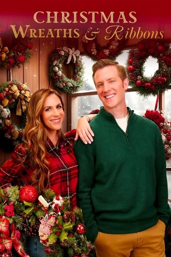 Christmas Wreaths and Ribbons Poster